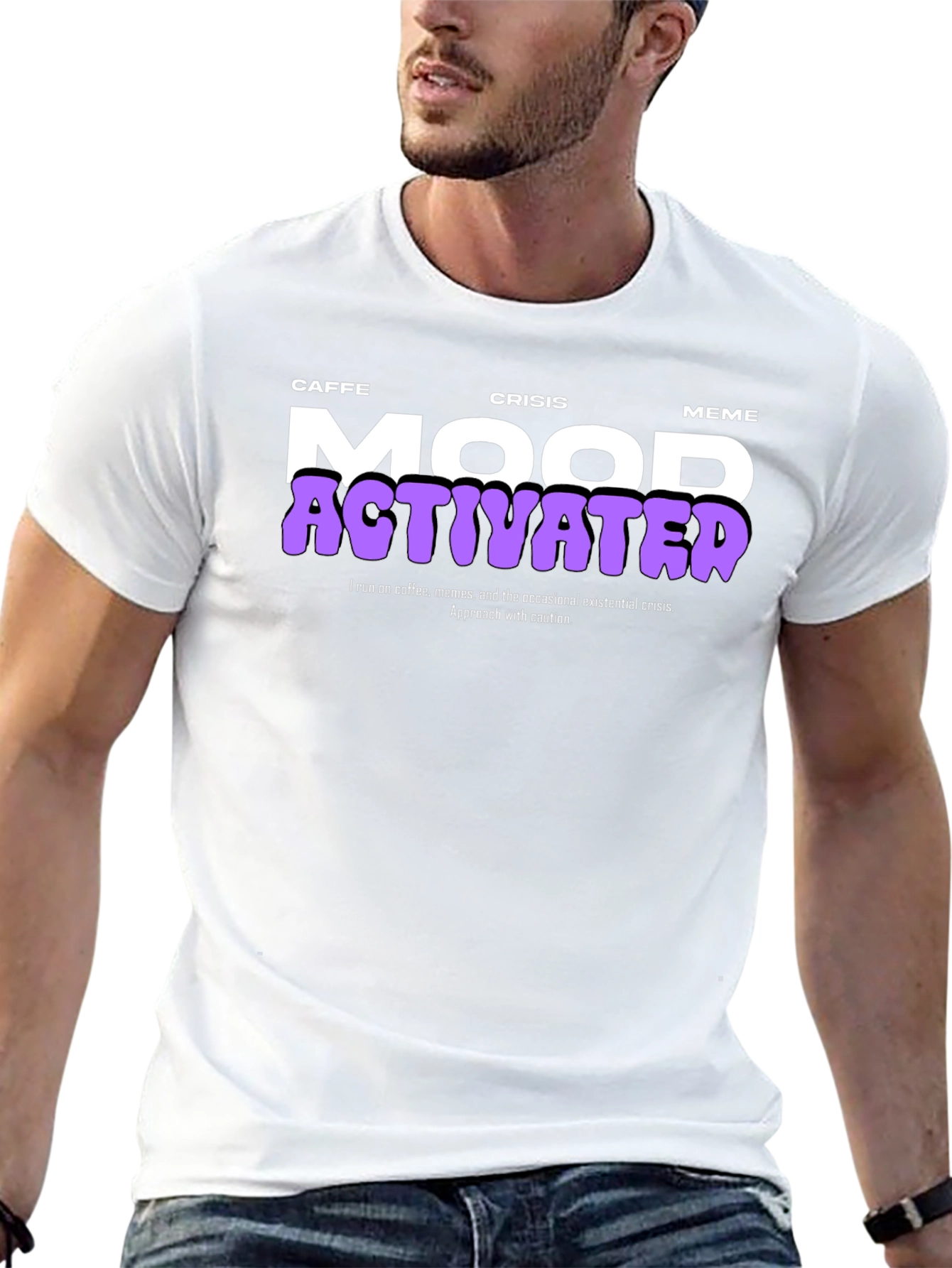 Caffe Crisis Meme Mood Activated Graphic Tee