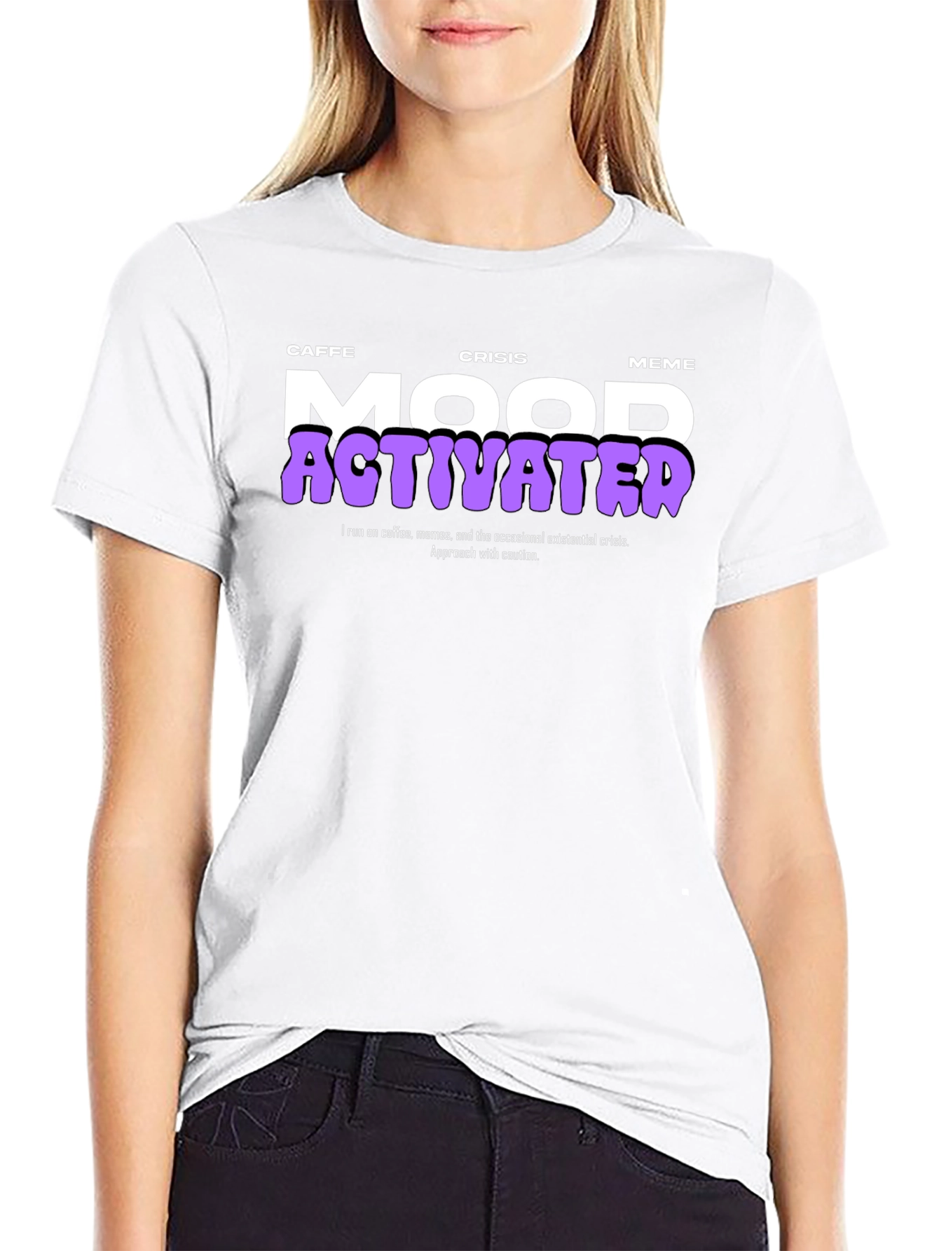 Caffe Crisis Meme Mood Activated Graphic Tee