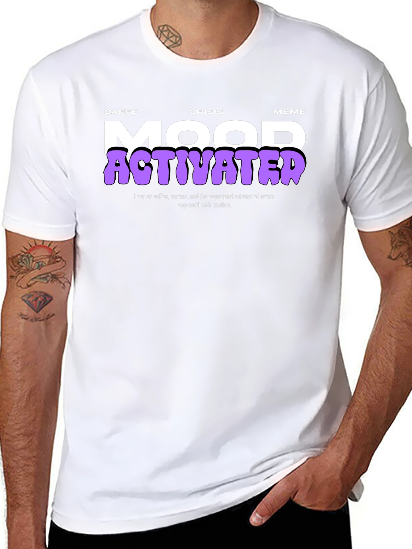 Caffe Crisis Meme Mood Activated Graphic Tee