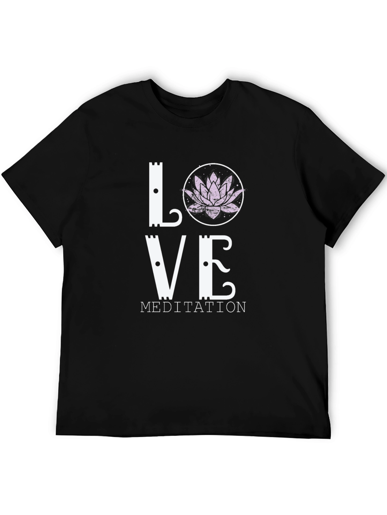 Love Meditation Lotus Flower Graphic Tee