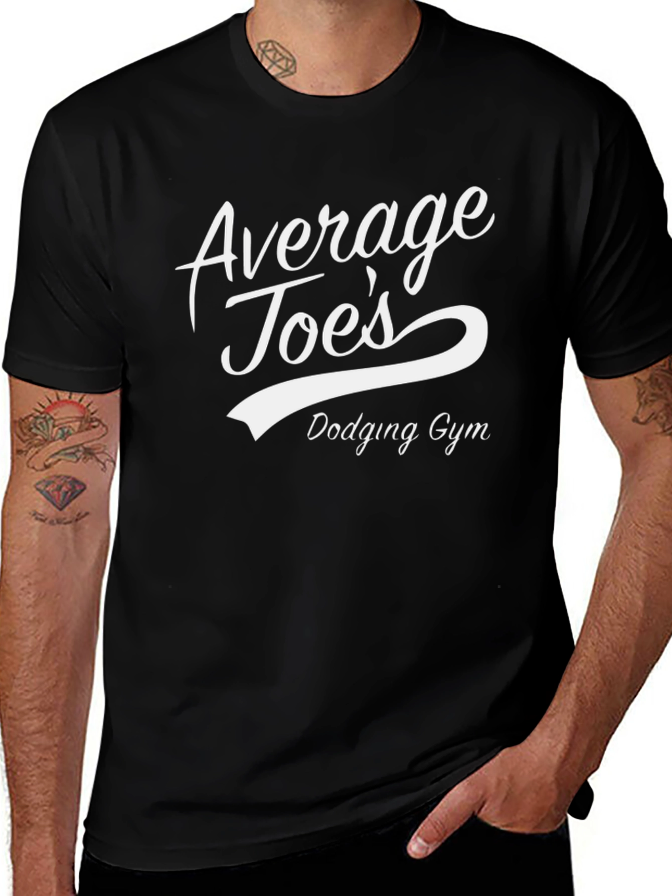 Average Joes Dodging Gym Black T-Shirt