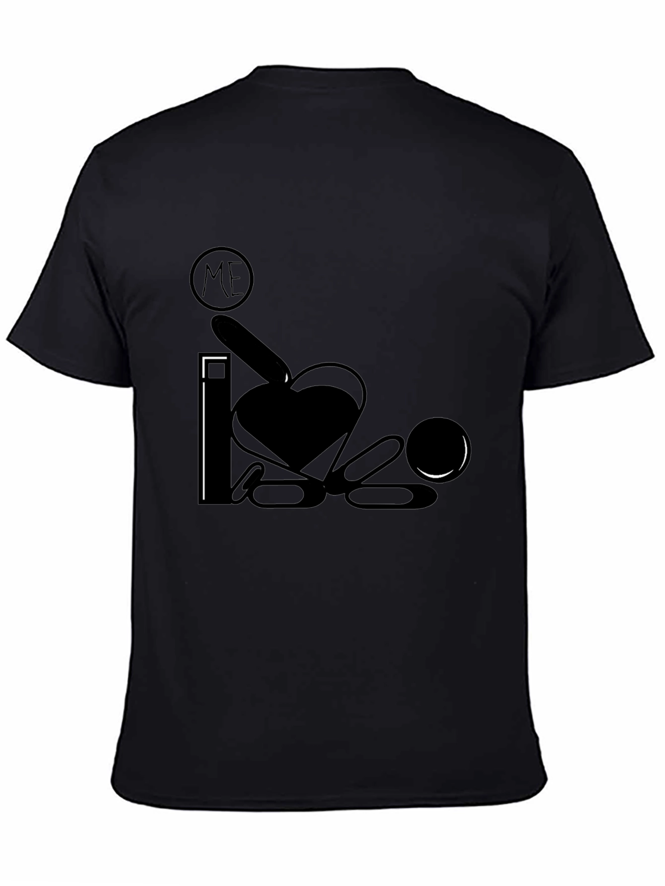 I Heart Me Graphic Black T-Shirt