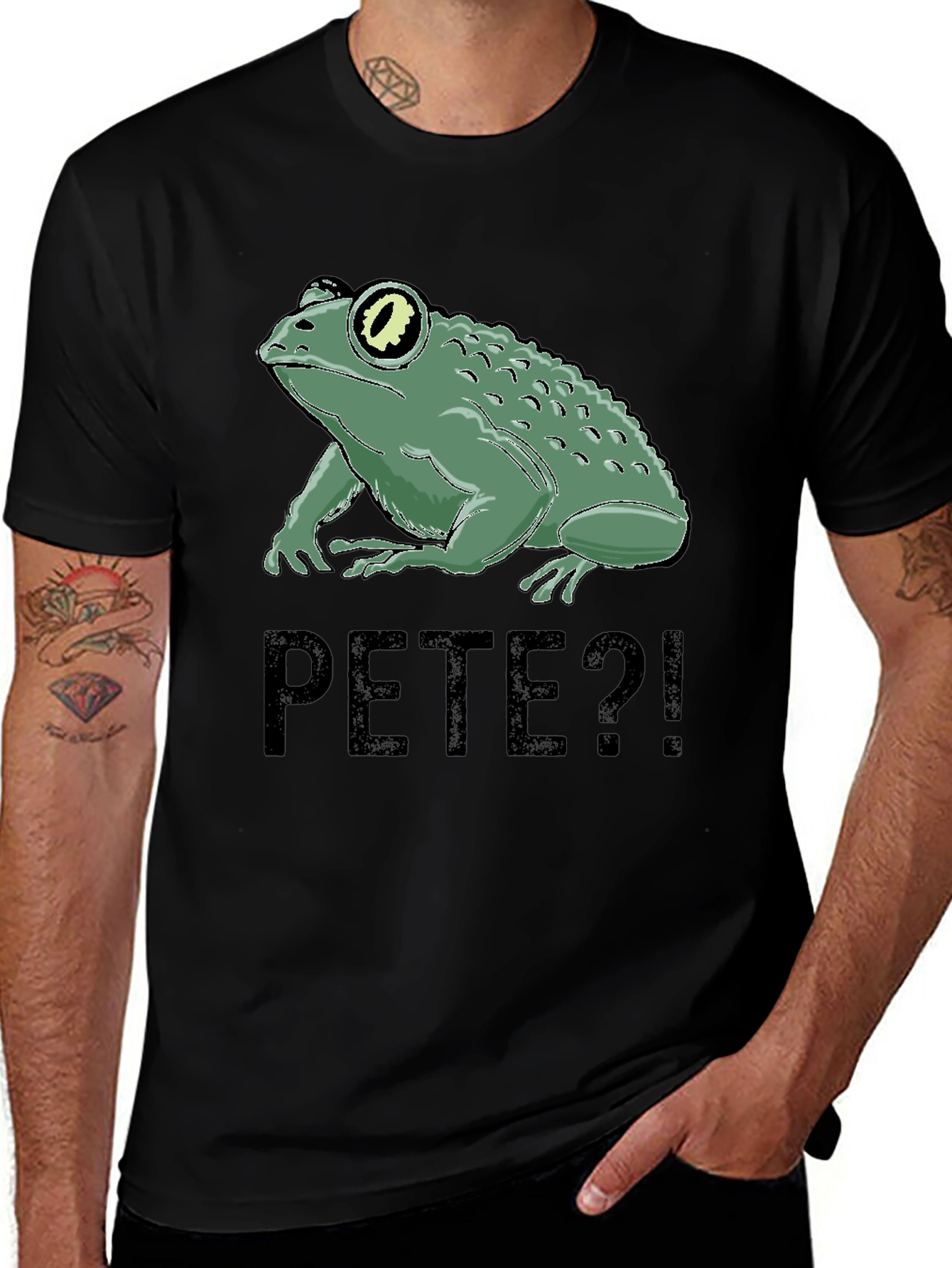Pete Frog Graphic Tee - Black T-Shirt