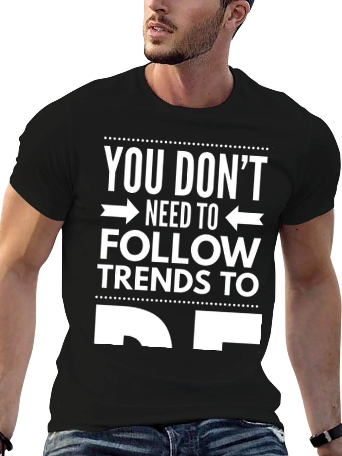 Trendy Slogan Graphic Tee - Be Yourself!