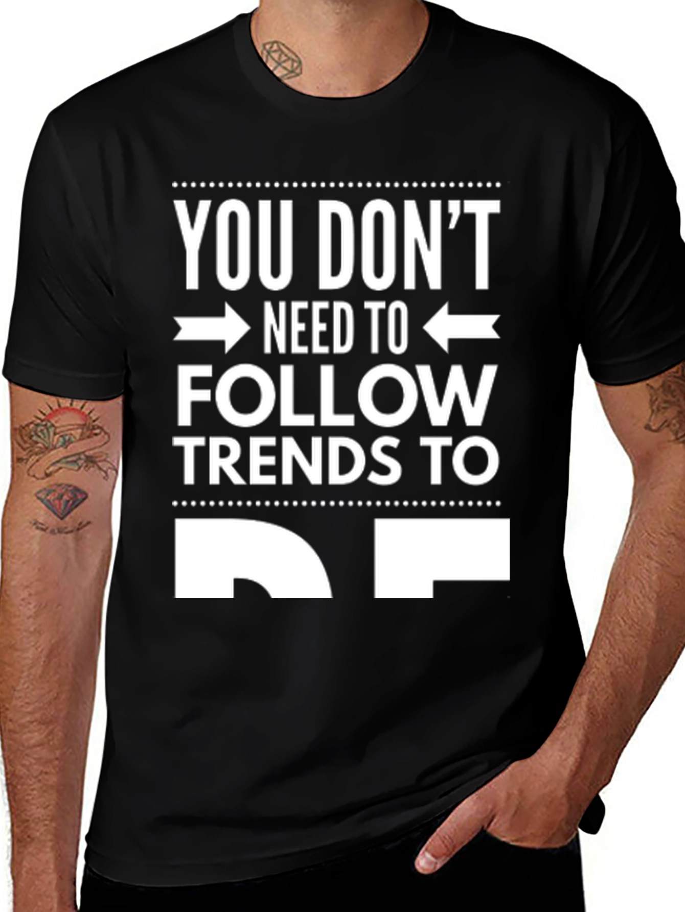 Trendy Slogan Graphic Tee - Be Yourself!