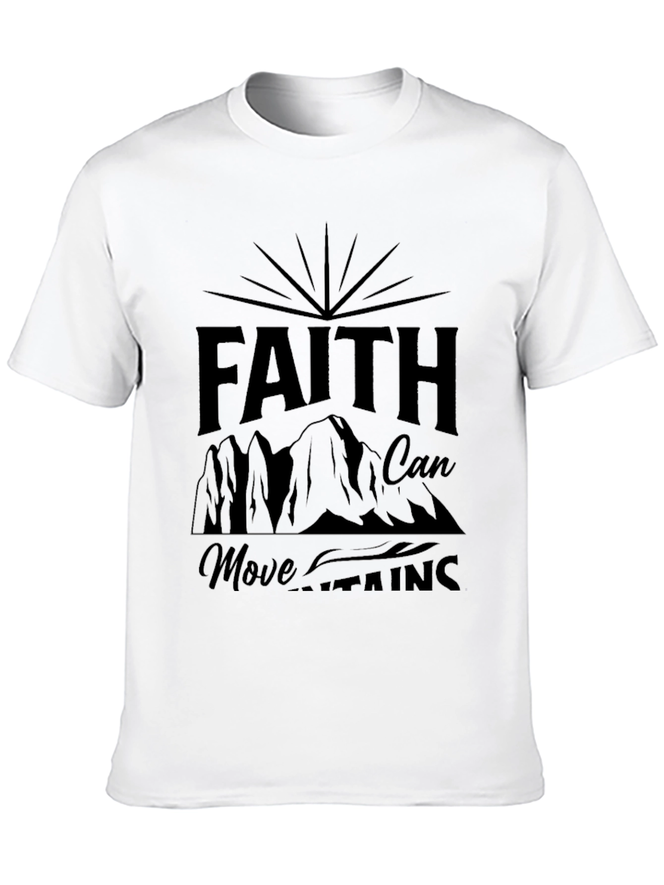 Faith Can Move Mountains Black T-Shirt