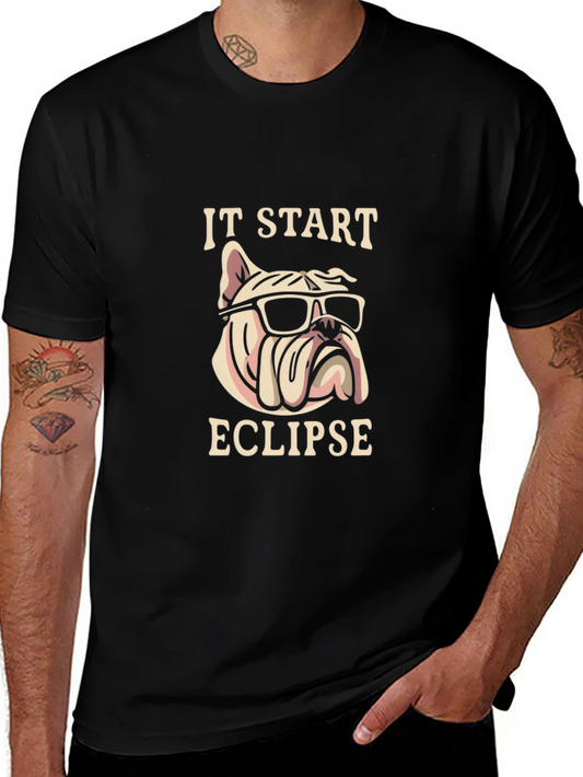 Bulldog Eclipse T-Shirt – Funny Cool Dog Lover Graphic Tee Gift