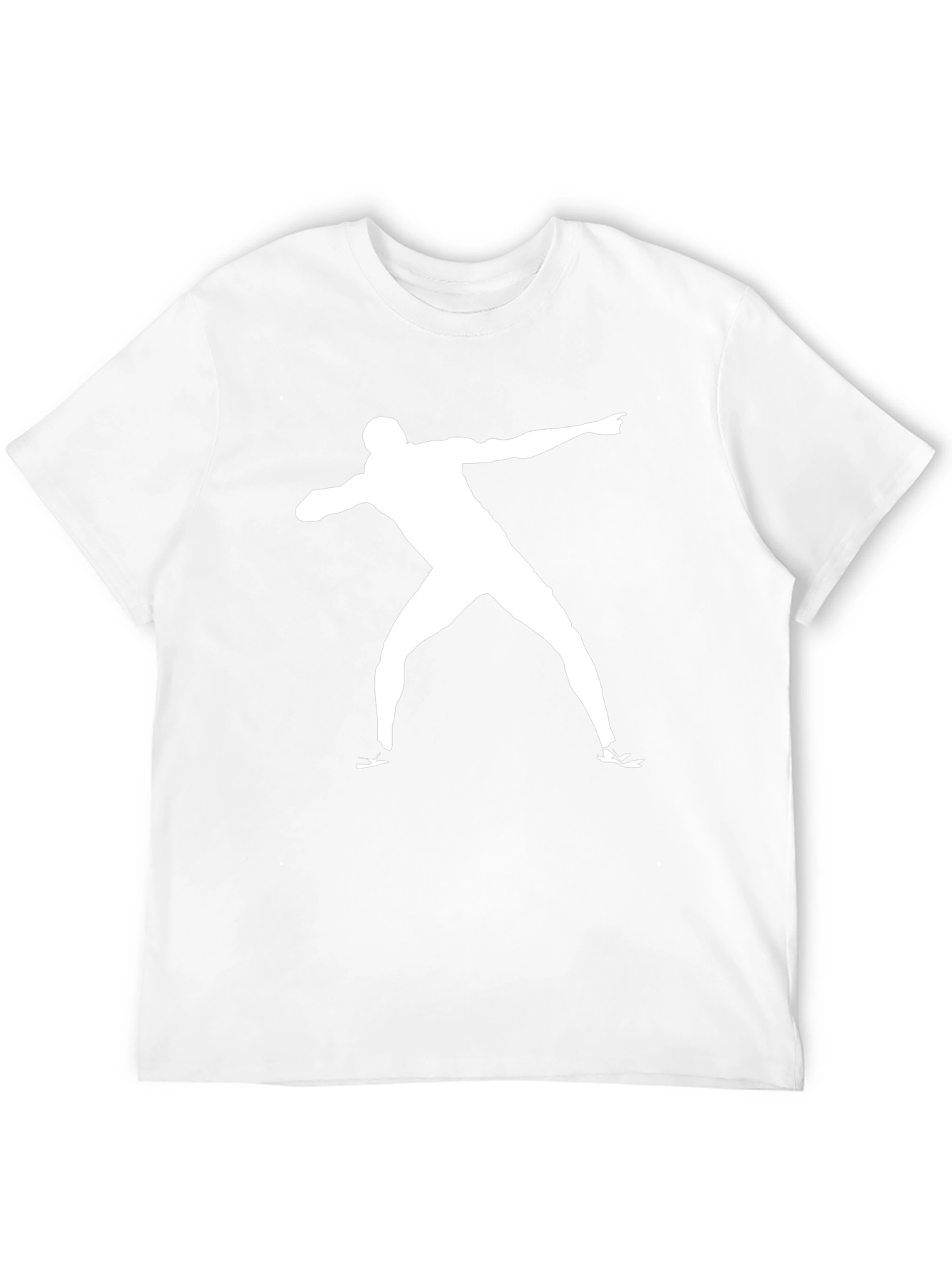 Mens Black T-Shirt with Shotput Silhouette