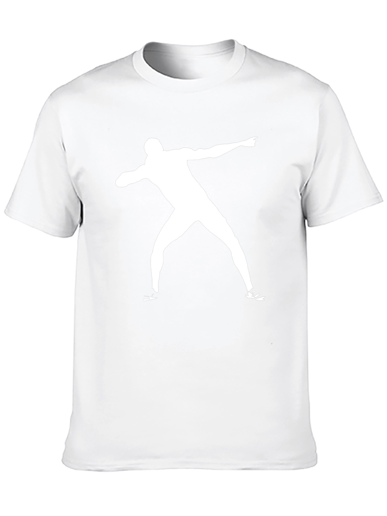 Mens Black T-Shirt with Shotput Silhouette