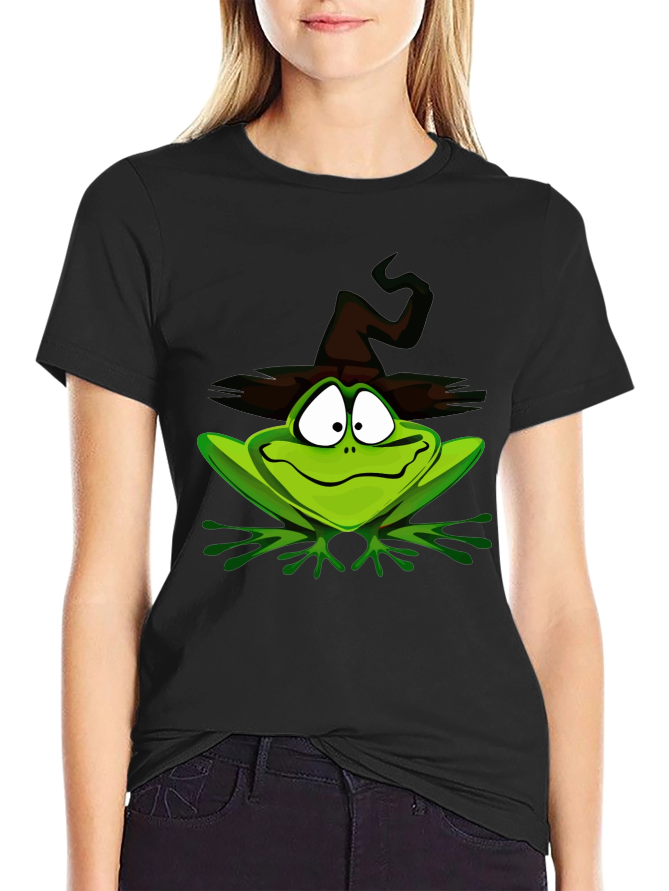 Whimsical Witch Frog T-Shirt