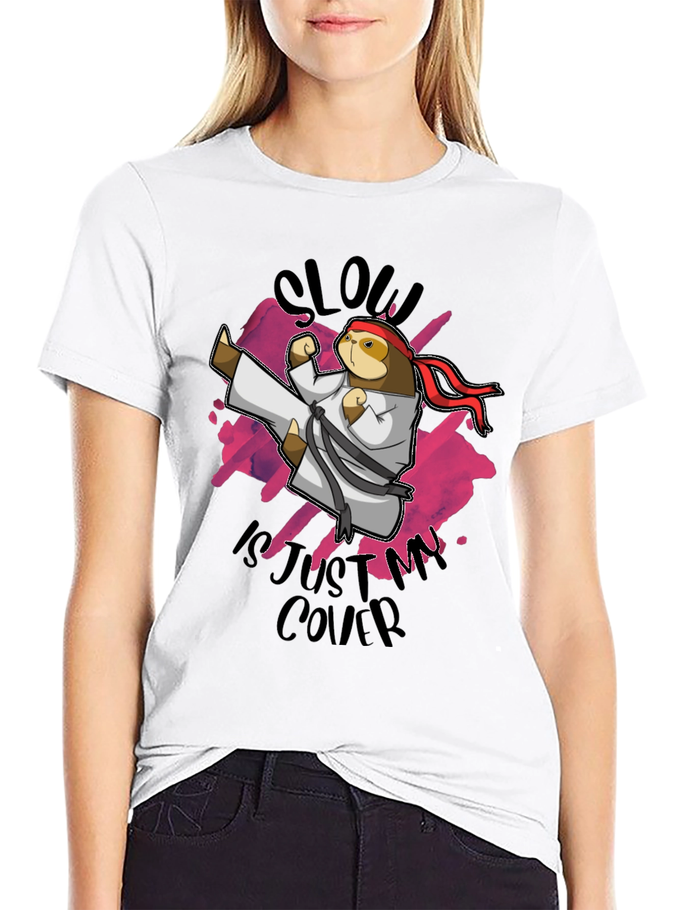 Martial Arts Sloth Graphic Tee