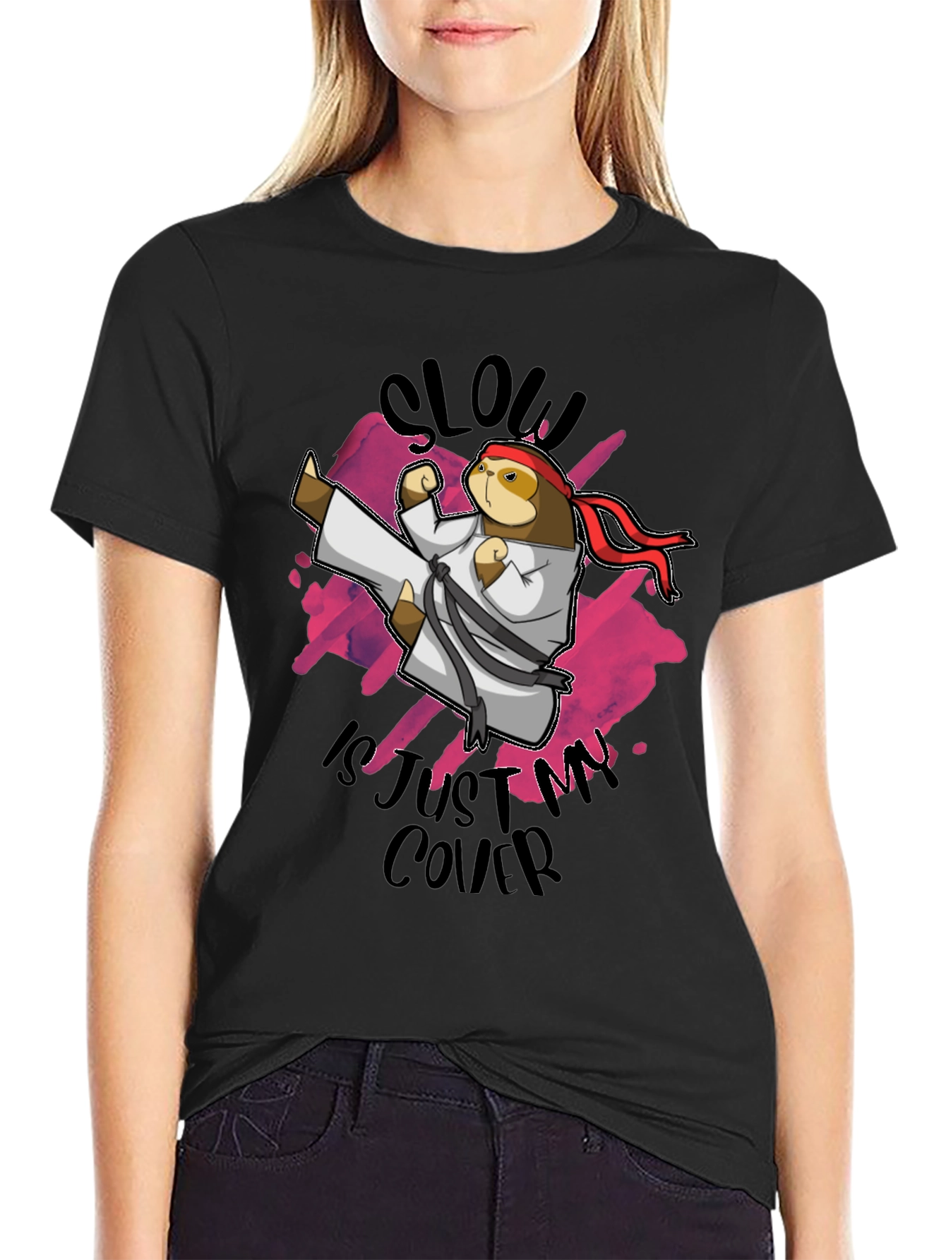 Martial Arts Sloth Graphic Tee