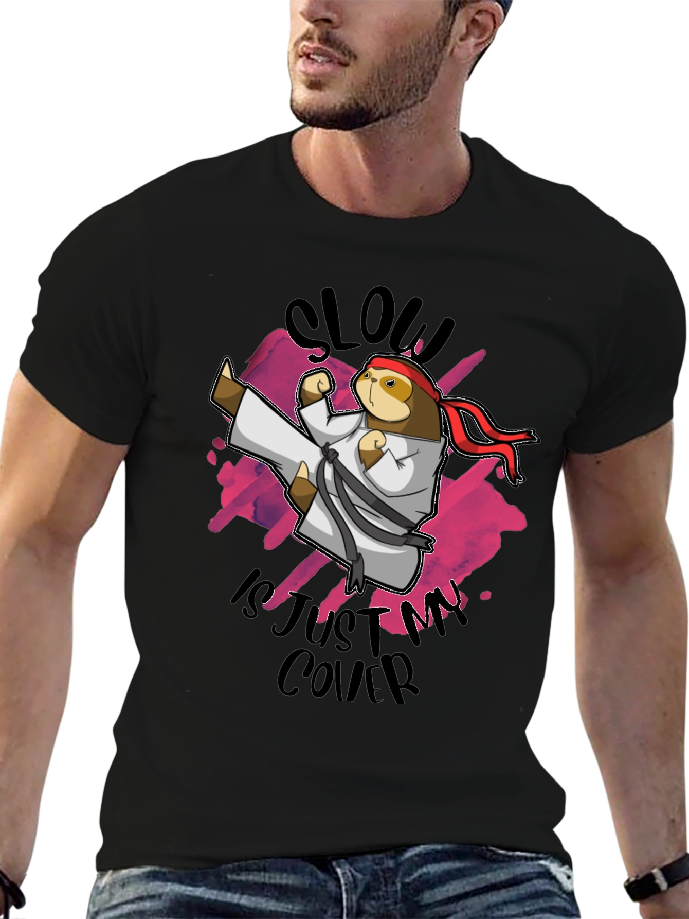 Martial Arts Sloth Graphic Tee