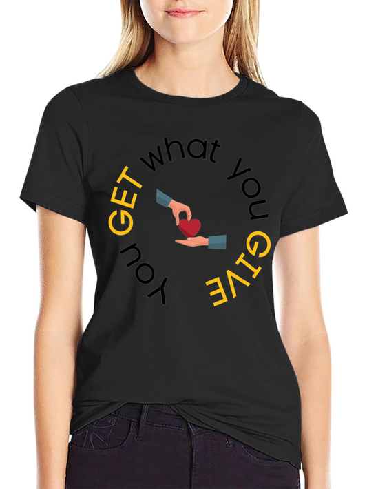 Give & Get Graphic Tee - Black Cotton Comfort
