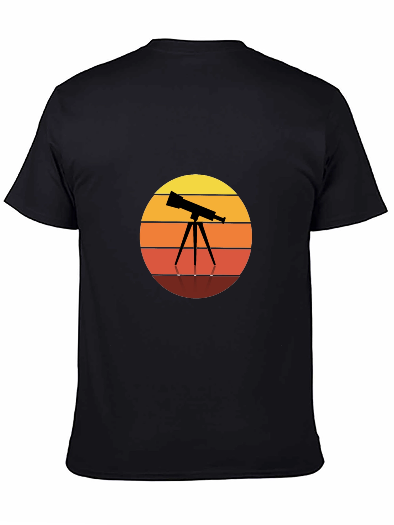 Telescope Sunset Graphic Tee - Astronomy Lovers Shirt