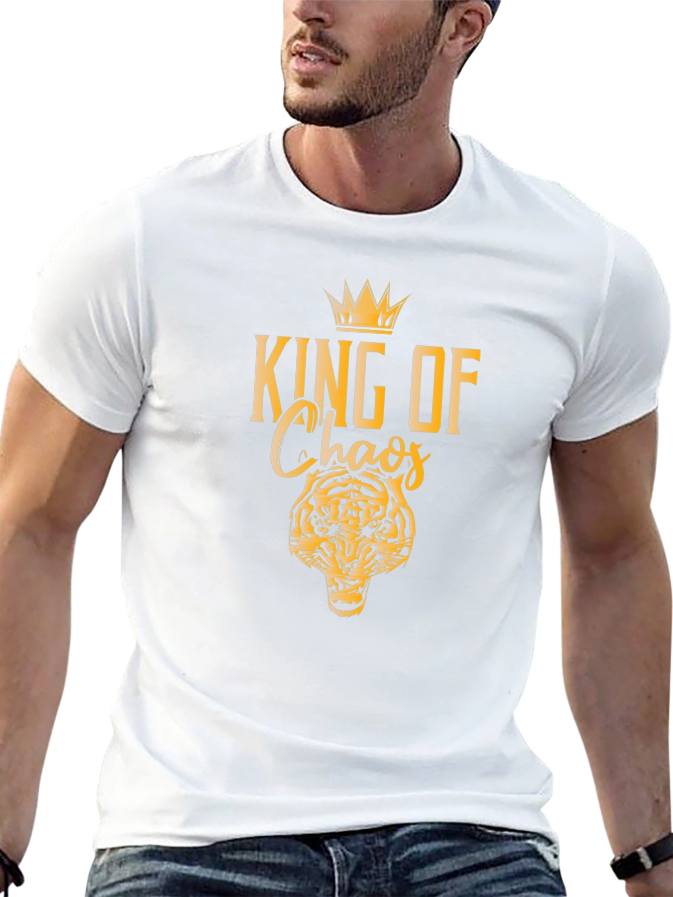 King of Chaos Graphic Tee - Black Cotton T-Shirt