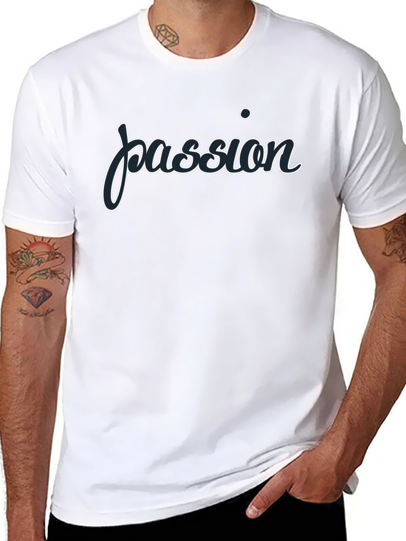 Passion Graphic T-Shirt - Stylish Crew Neck Tee