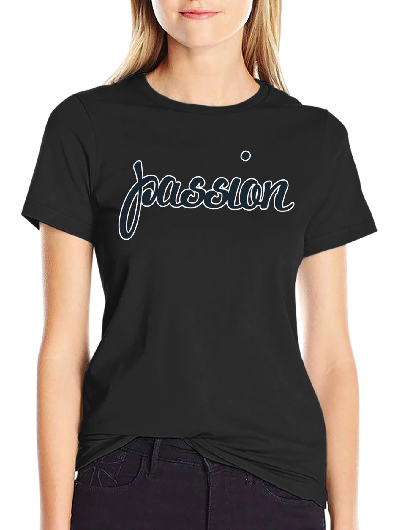 Passion Graphic T-Shirt - Stylish Crew Neck Tee