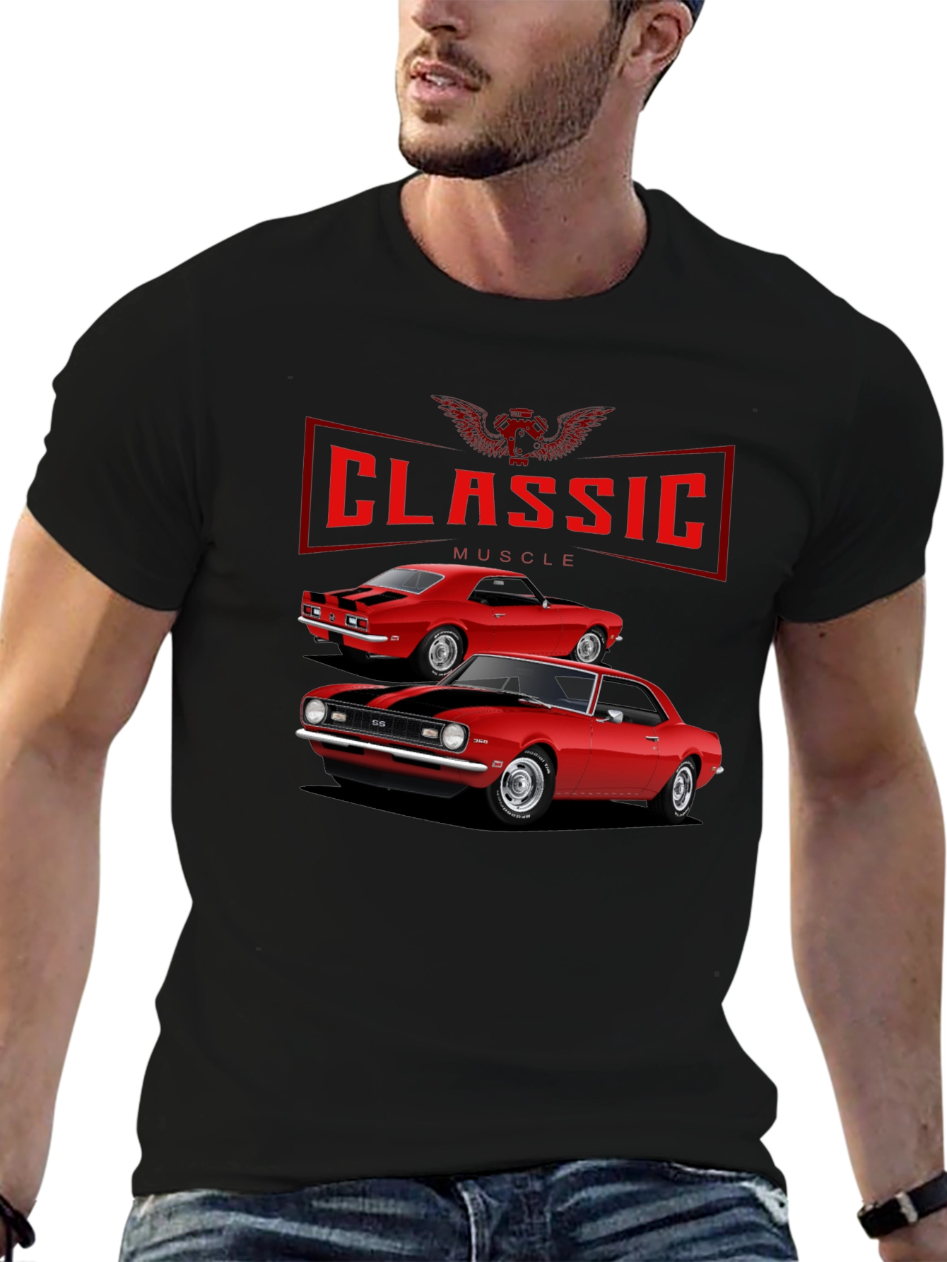 Classic Muscle Car Graphic T-Shirt