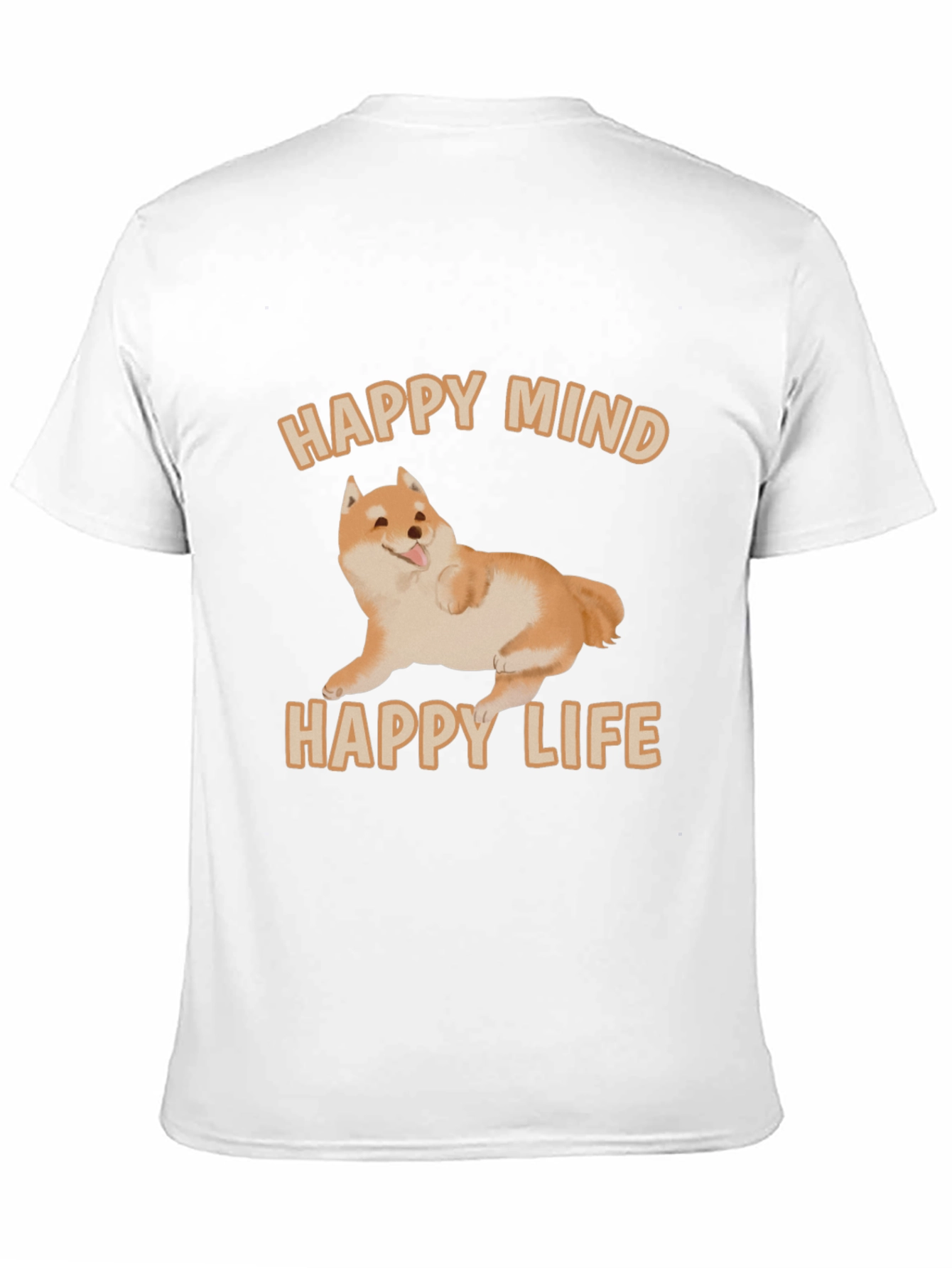 Happy Mind Happy Life Shiba Inu Graphic T-Shirt