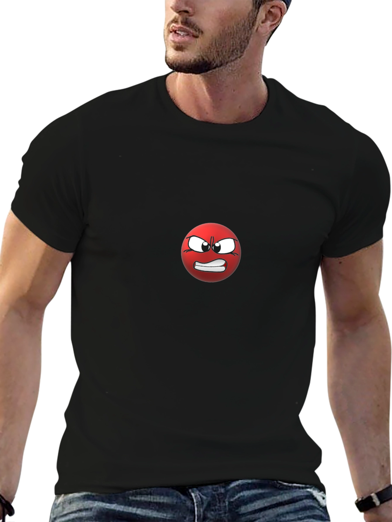 Angry Red Ball Graphic T-Shirt