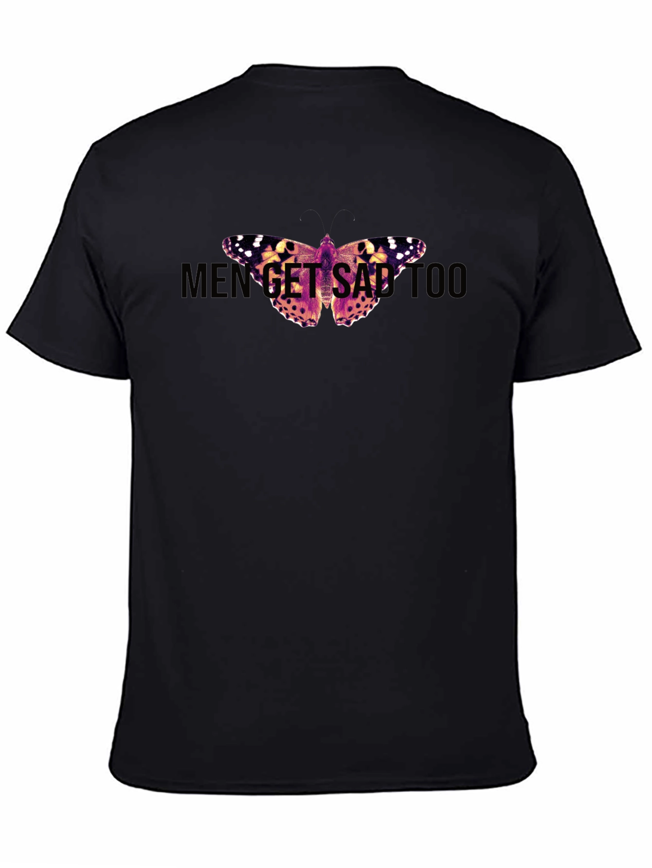 Men Get Sad Too Butterfly Graphic Tee