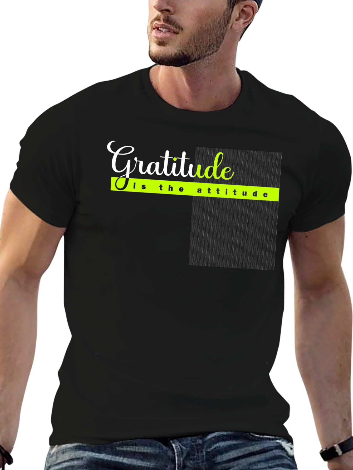 Gratitude Attitude Black T-Shirt