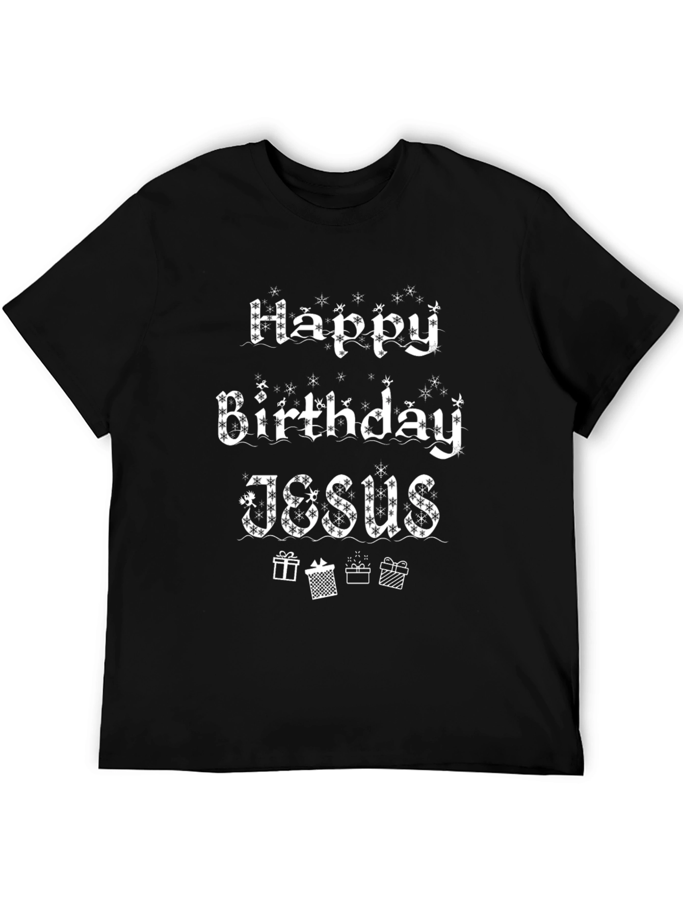 Happy Birthday Jesus Black T-Shirt