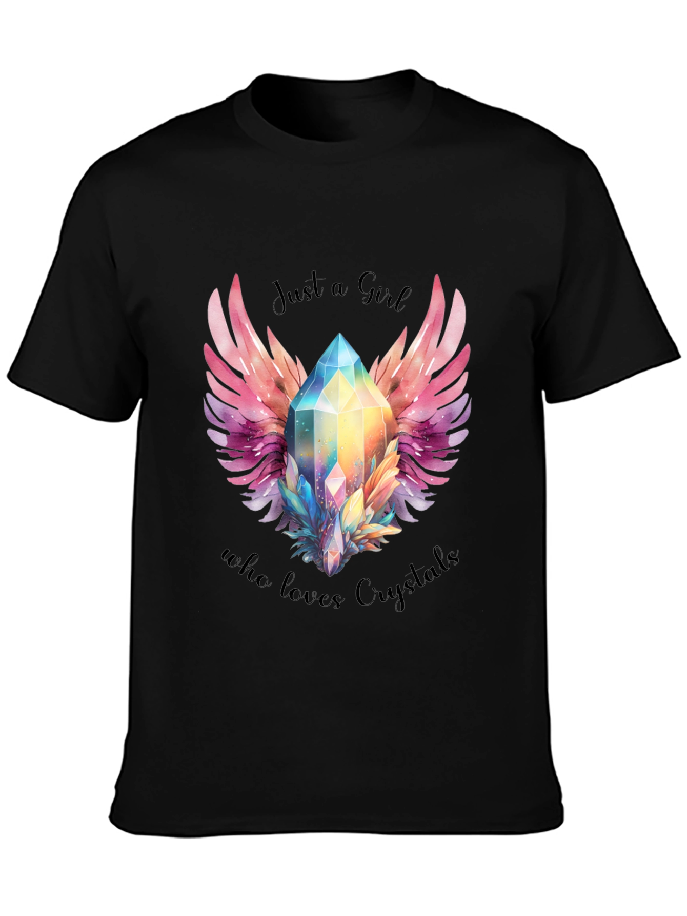 Just a Girl Who Loves Crystals Graphic Tee