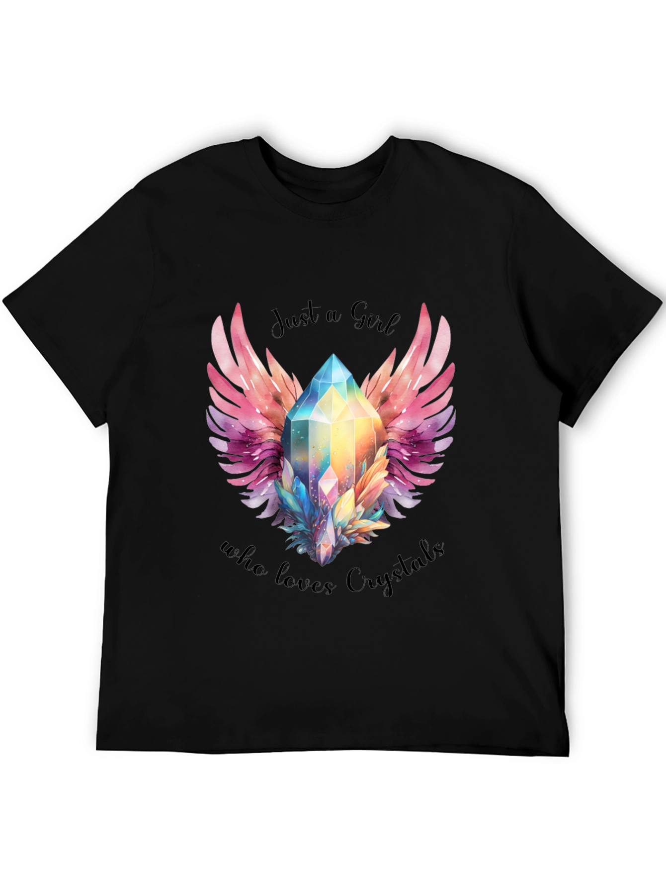 Just a Girl Who Loves Crystals Graphic Tee