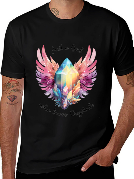 Just a Girl Who Loves Crystals Graphic Tee