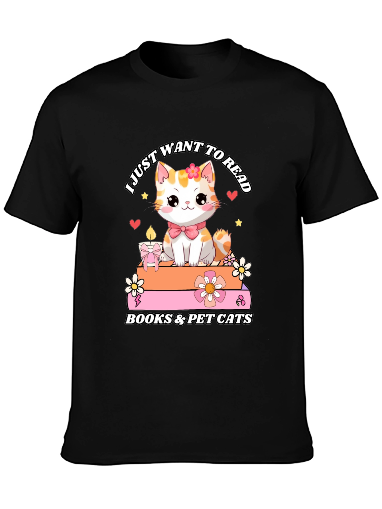 Cute Cat Books & Pet Cats T-Shirt