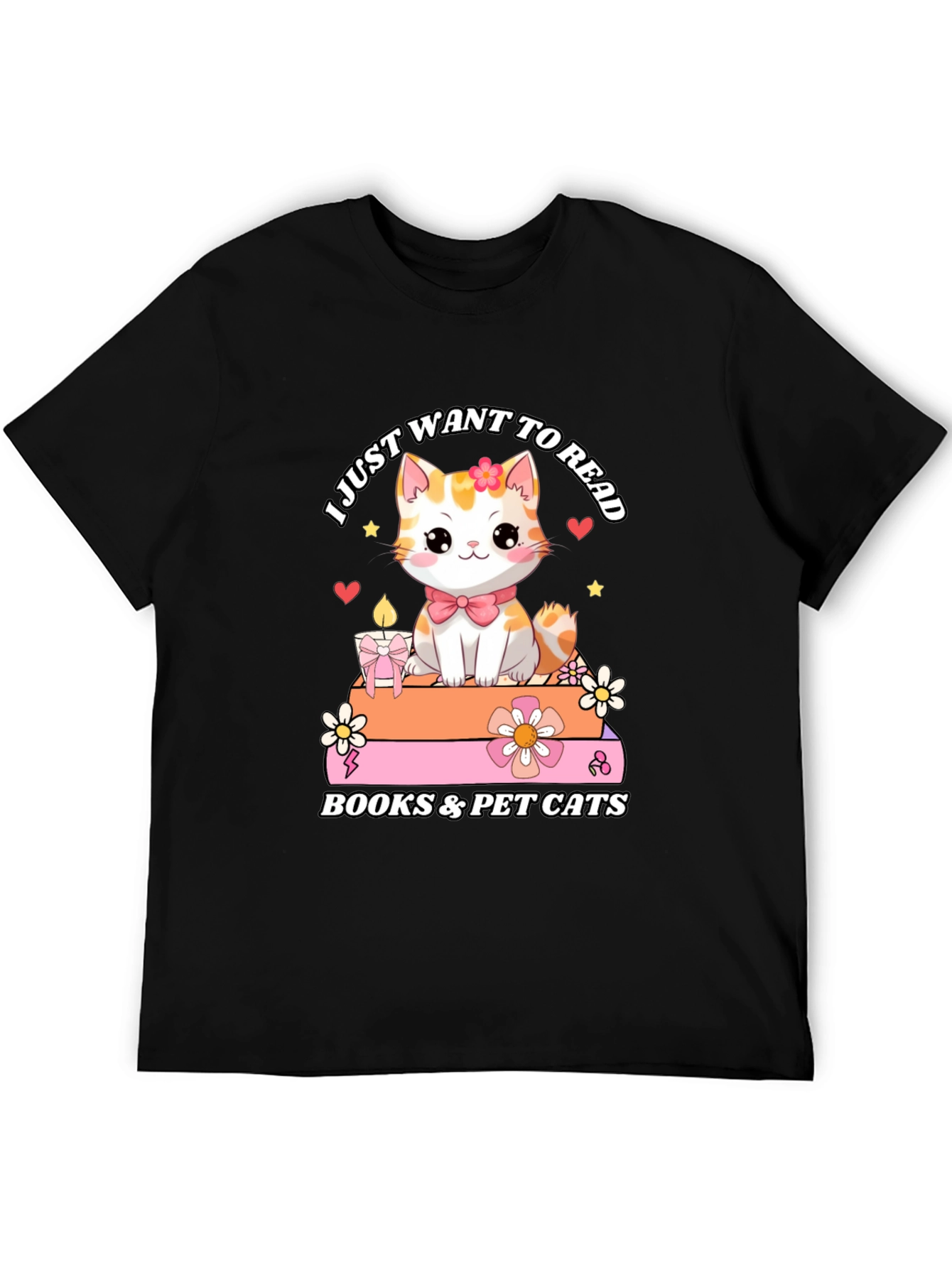 Cute Cat Books & Pet Cats T-Shirt