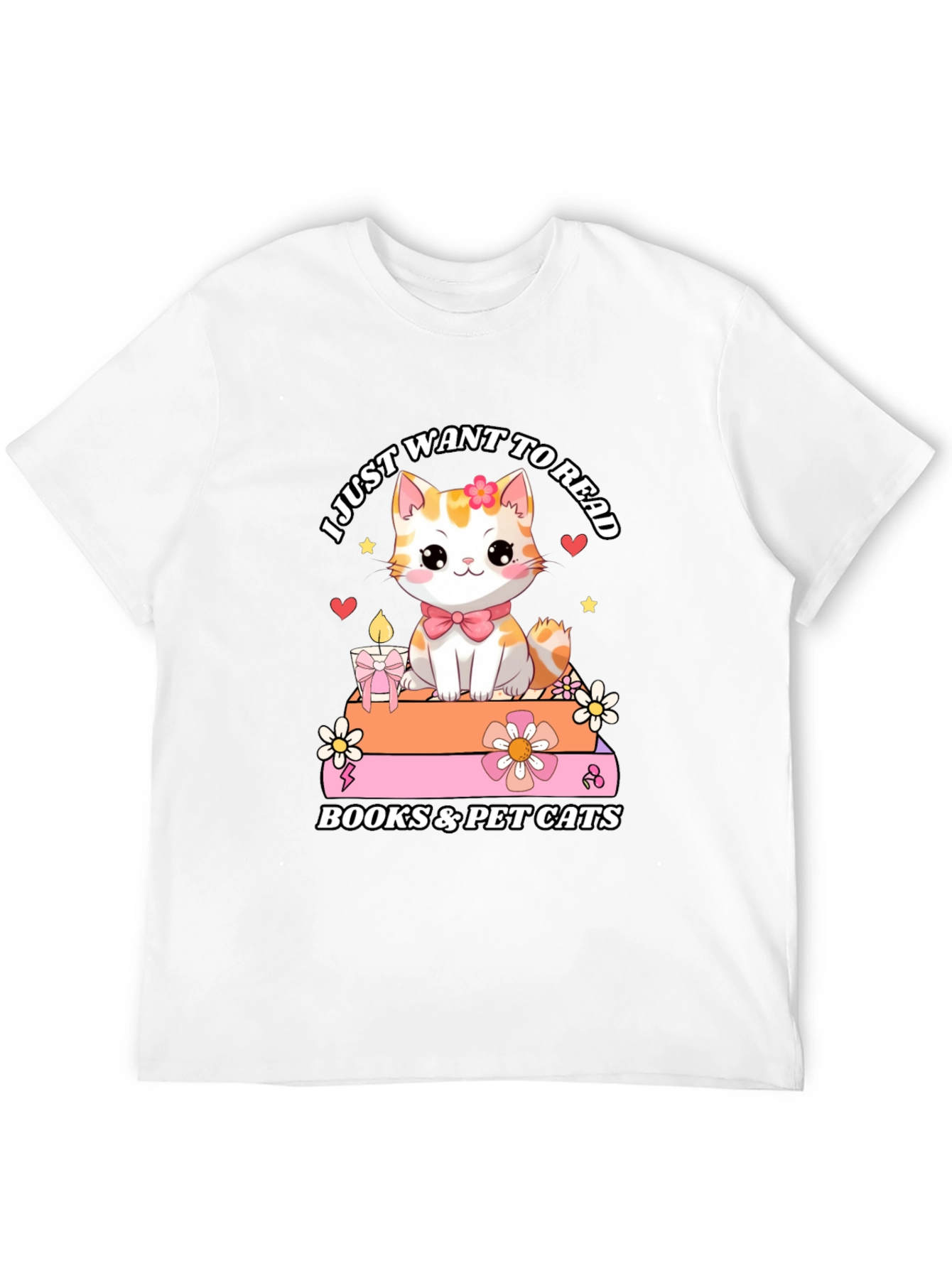 Cute Cat Books & Pet Cats T-Shirt
