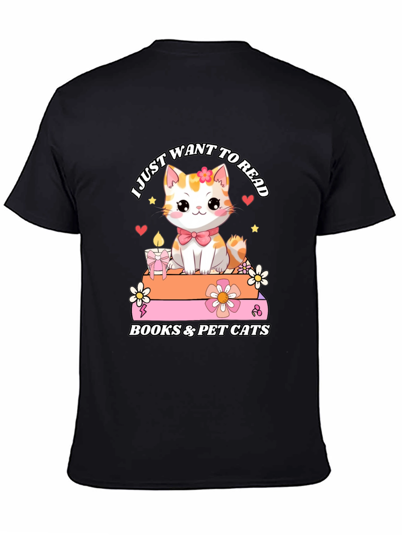 Cute Cat Books & Pet Cats T-Shirt