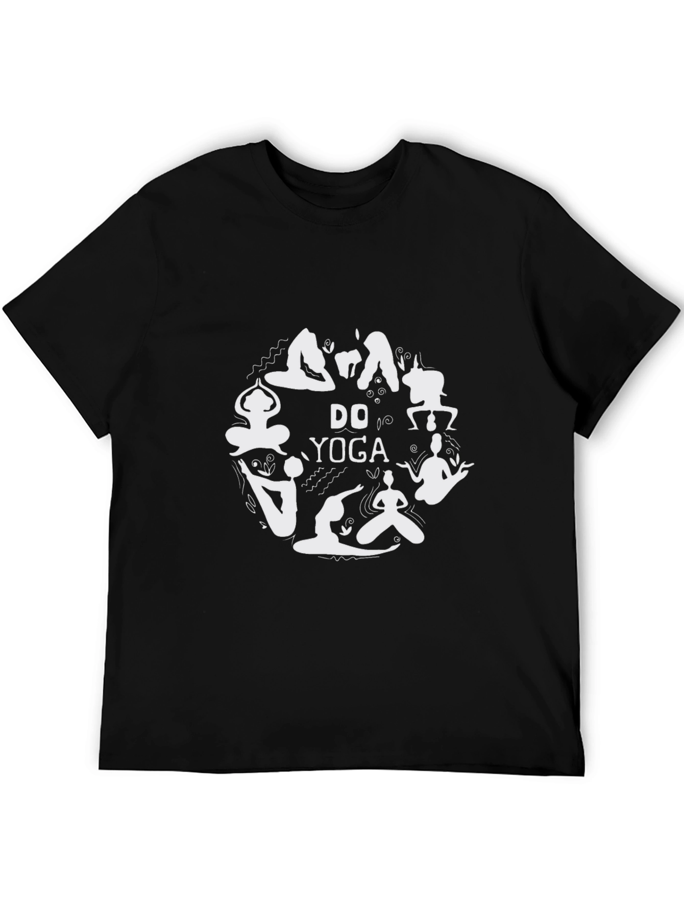 Do Yoga Black Graphic Tee - Mens Crew Neck
