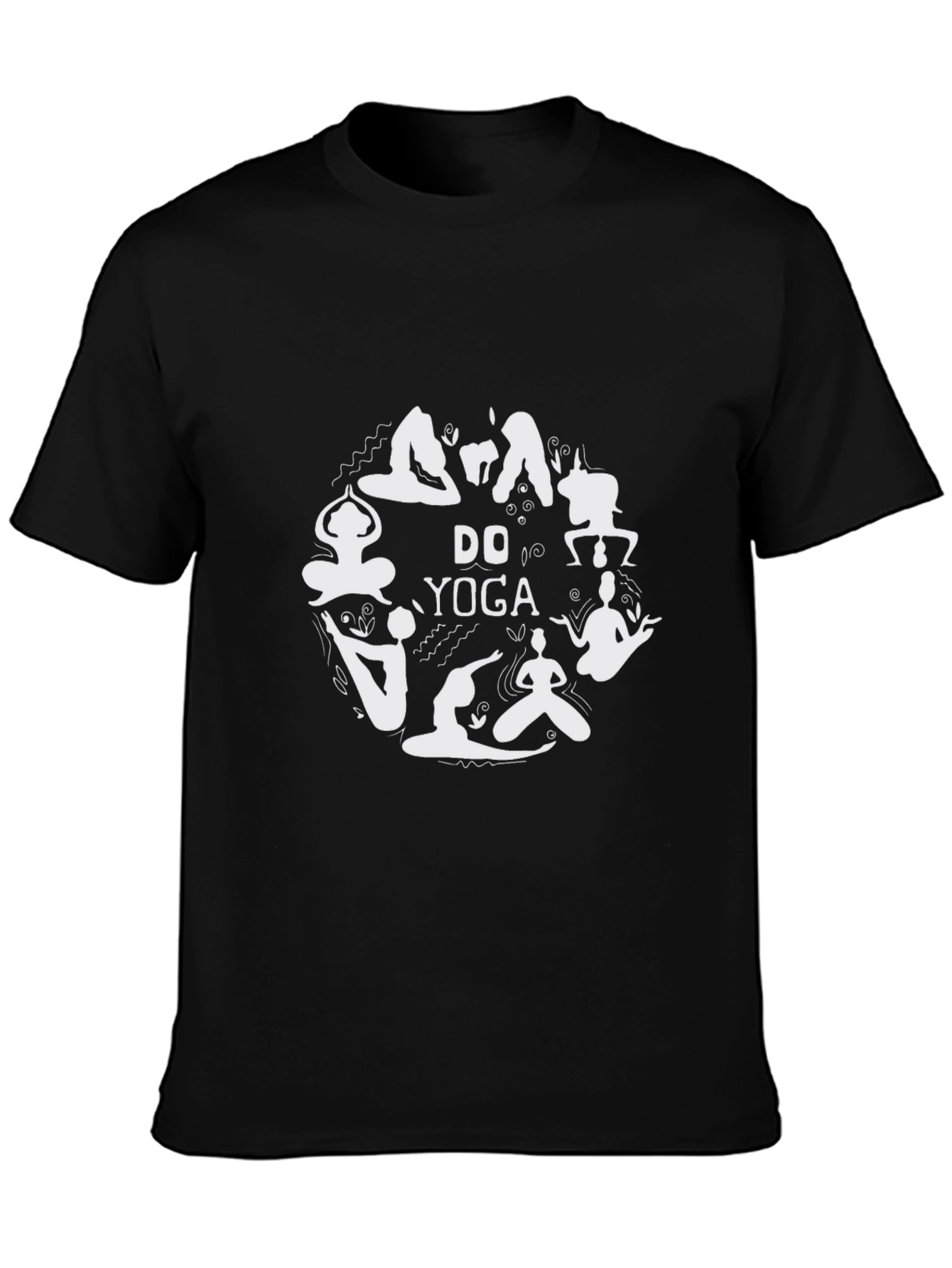 Do Yoga Black Graphic Tee - Mens Crew Neck
