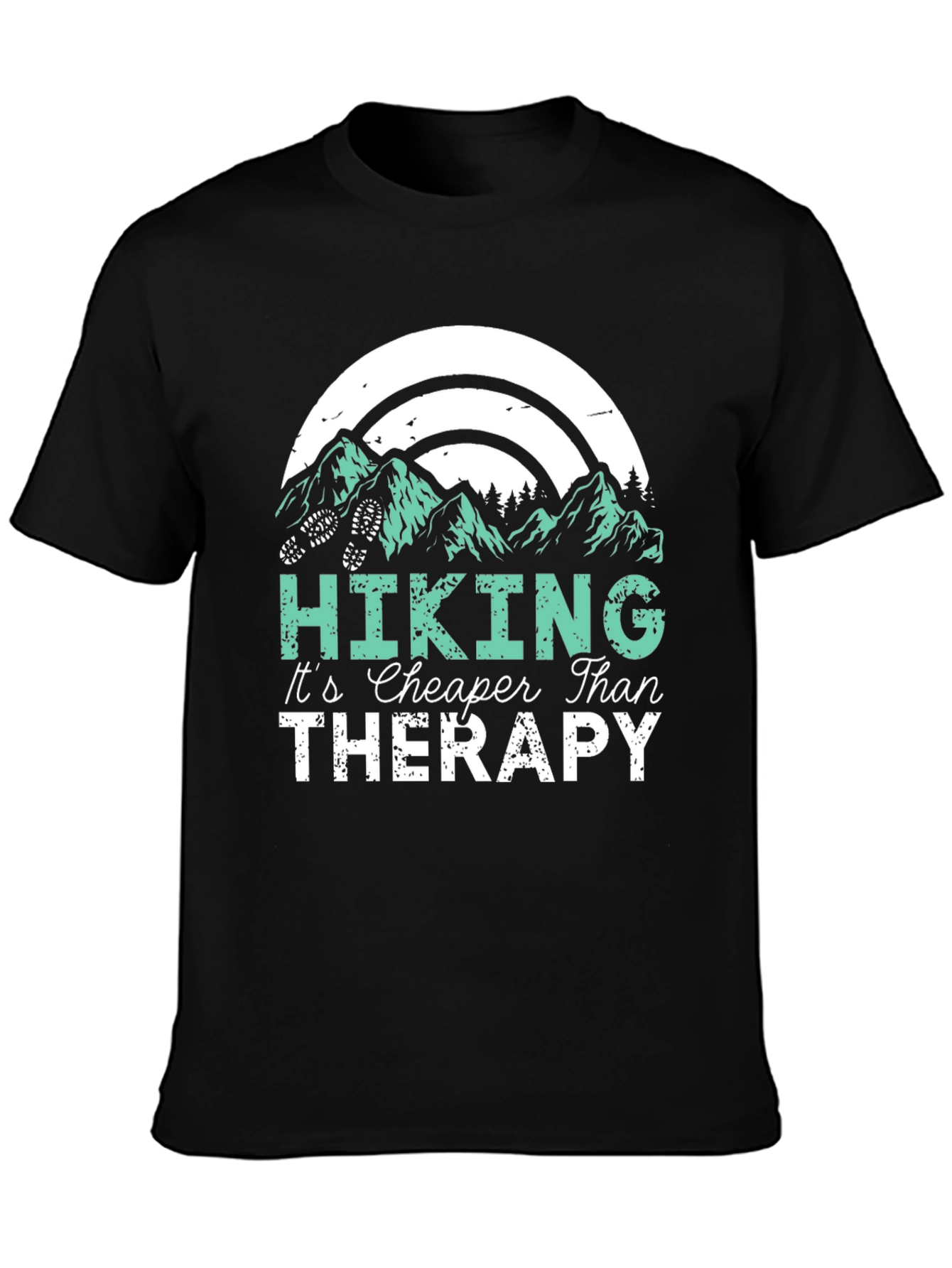 Hiking Cheaper Than Therapy Graphic T-Shirt