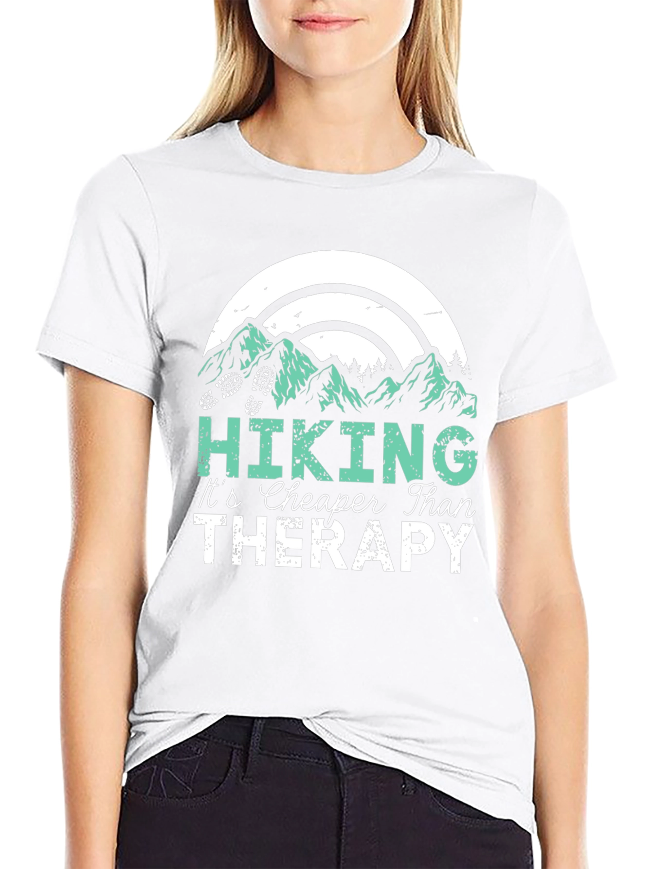 Hiking Cheaper Than Therapy Graphic T-Shirt