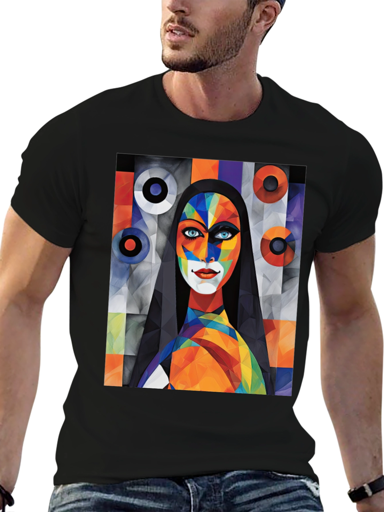 Abstract Art Graphic Tee - Modern Style