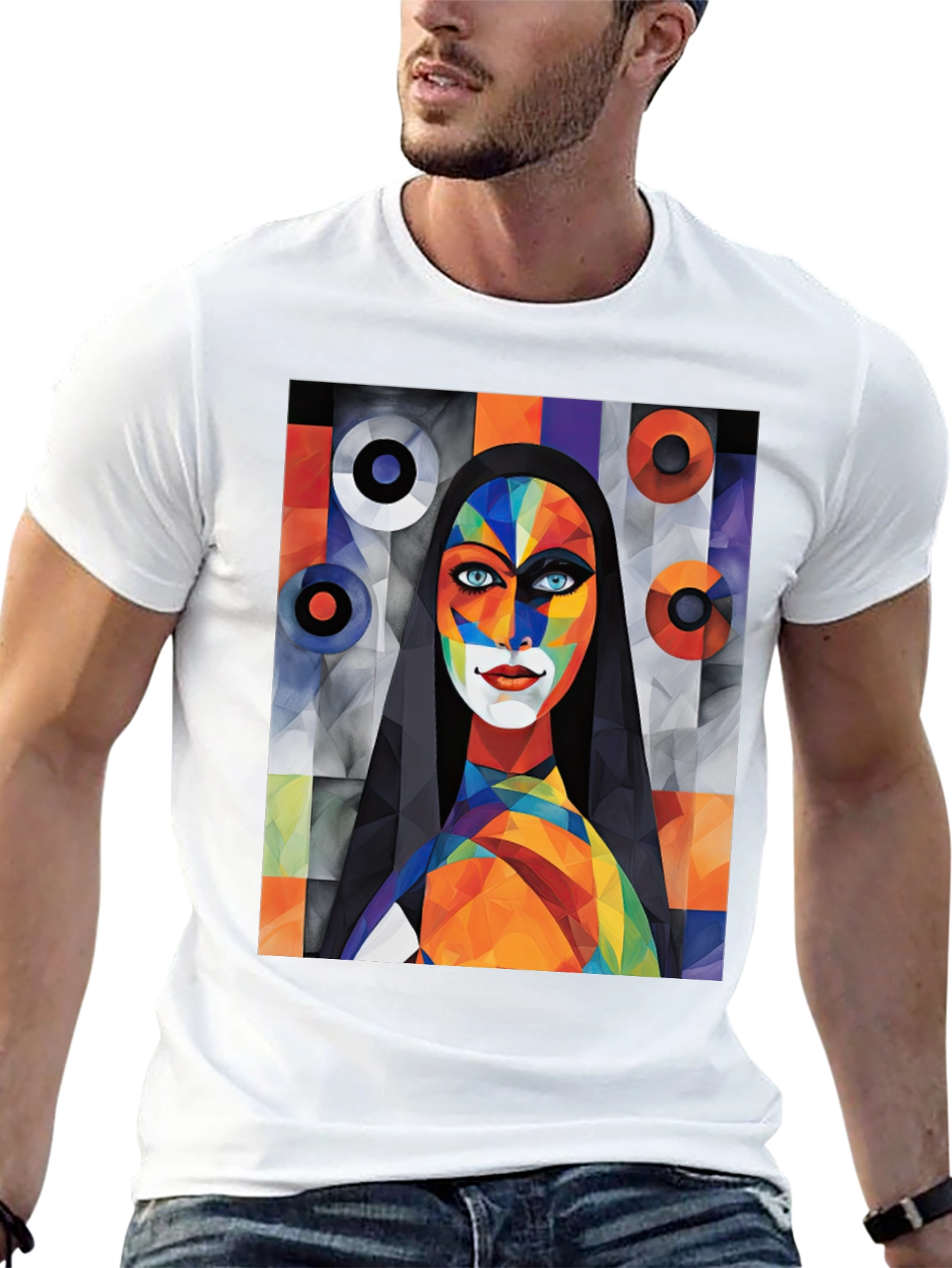 Abstract Art Graphic Tee - Modern Style