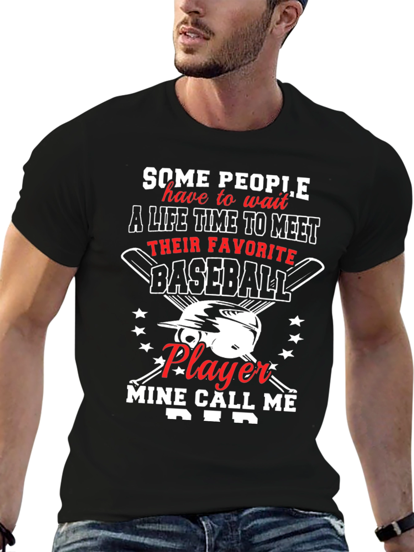 Baseball Dad T-Shirt - Favorite Player Gift
