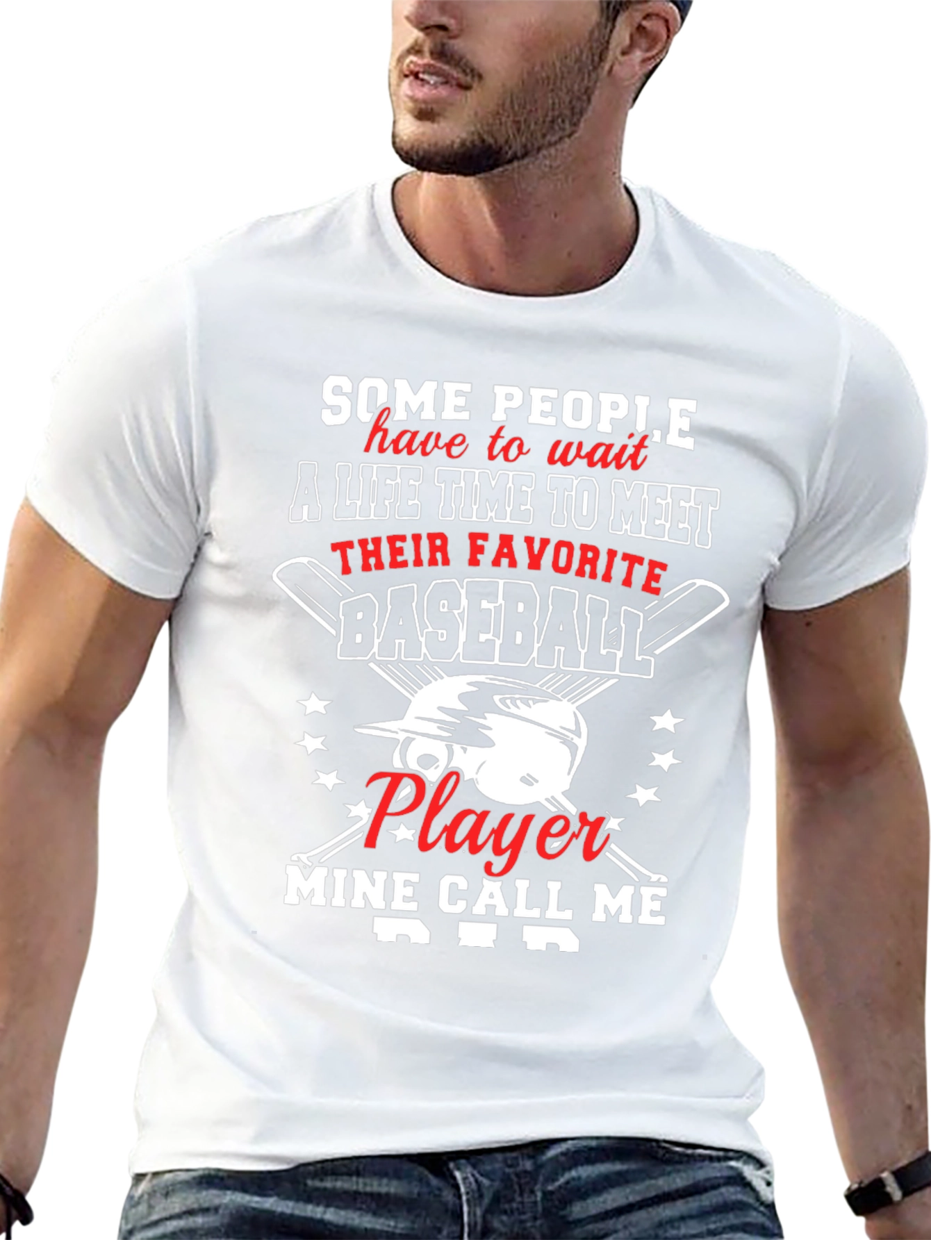 Baseball Dad T-Shirt - Favorite Player Gift
