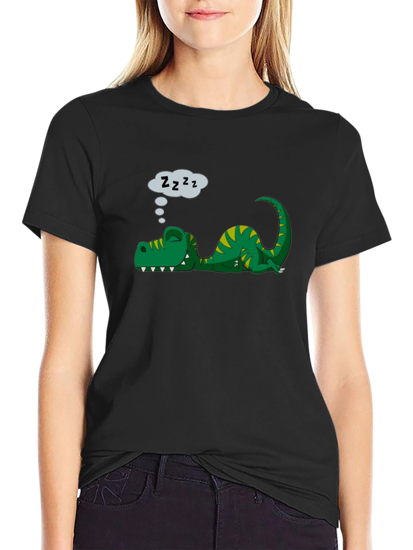 Sleeping Dinosaur T-Shirt - Funny Dino Tee