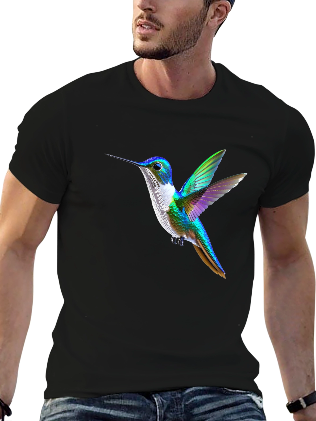 Hummingbird Graphic Tee - Black