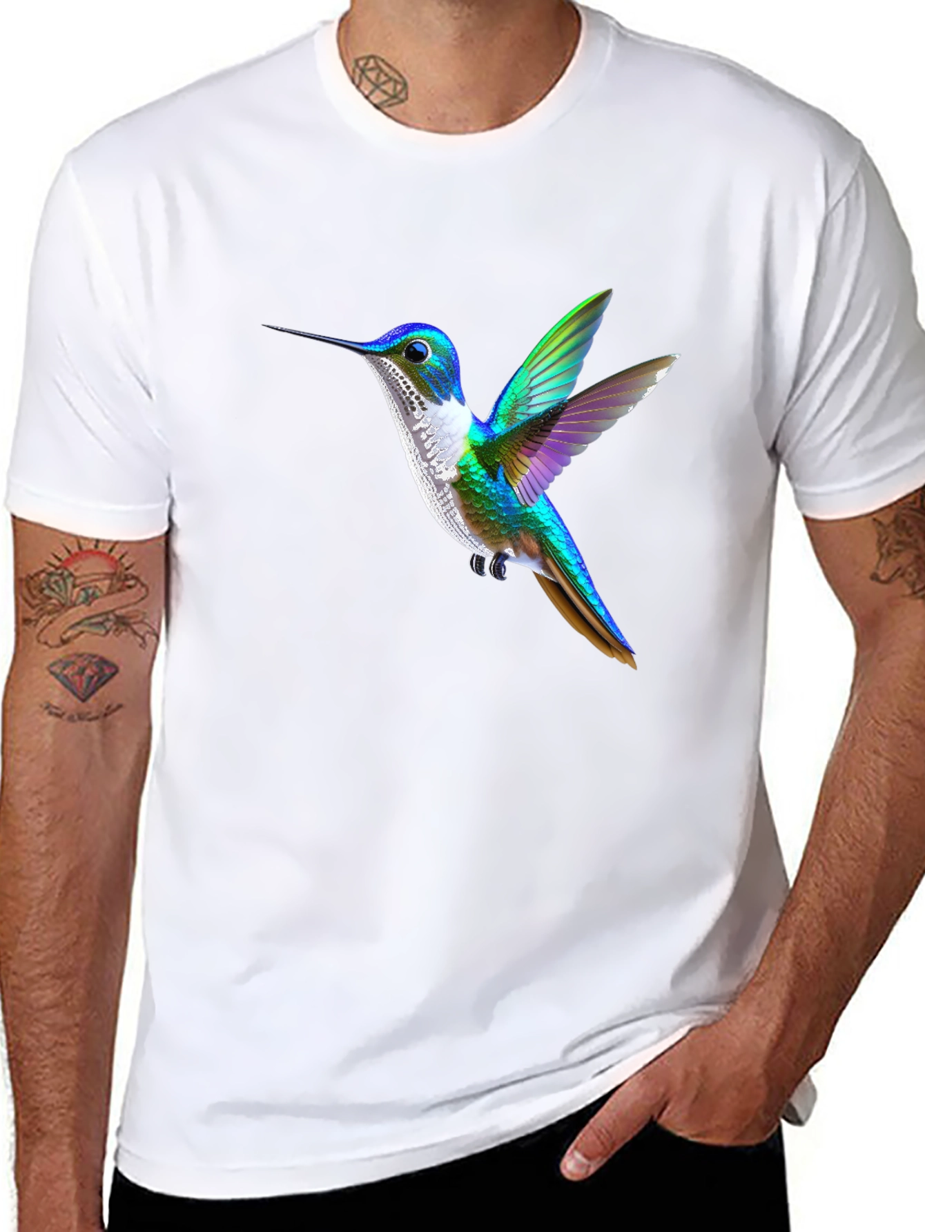 Hummingbird Graphic Tee - Black