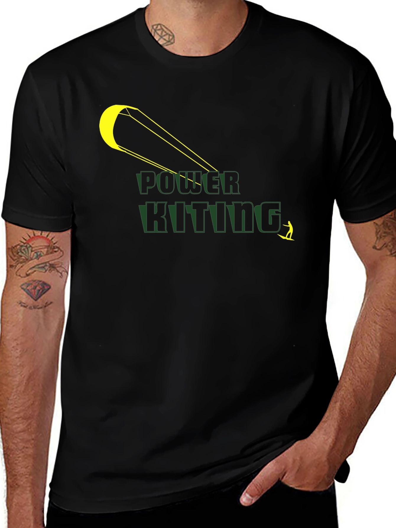Power Kiting Graphic Tee - Black T-Shirt