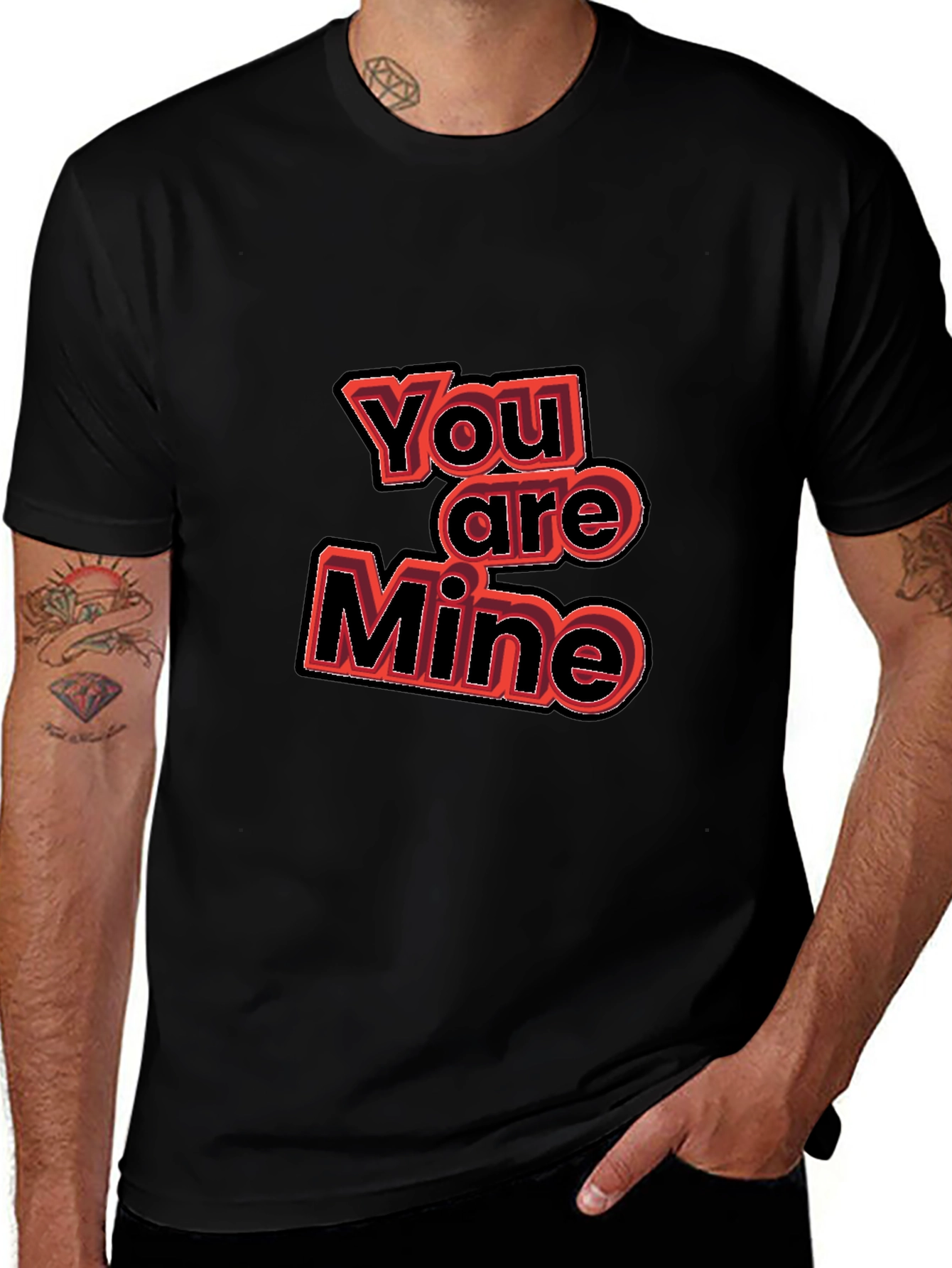 You Are Mine Graphic Tee - Black