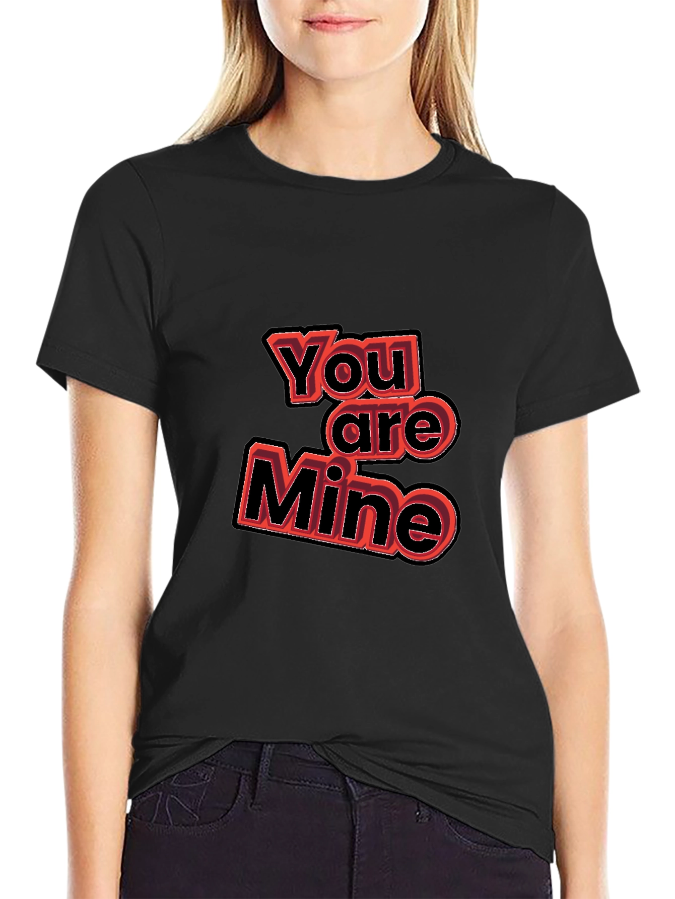 You Are Mine Graphic Tee - Black