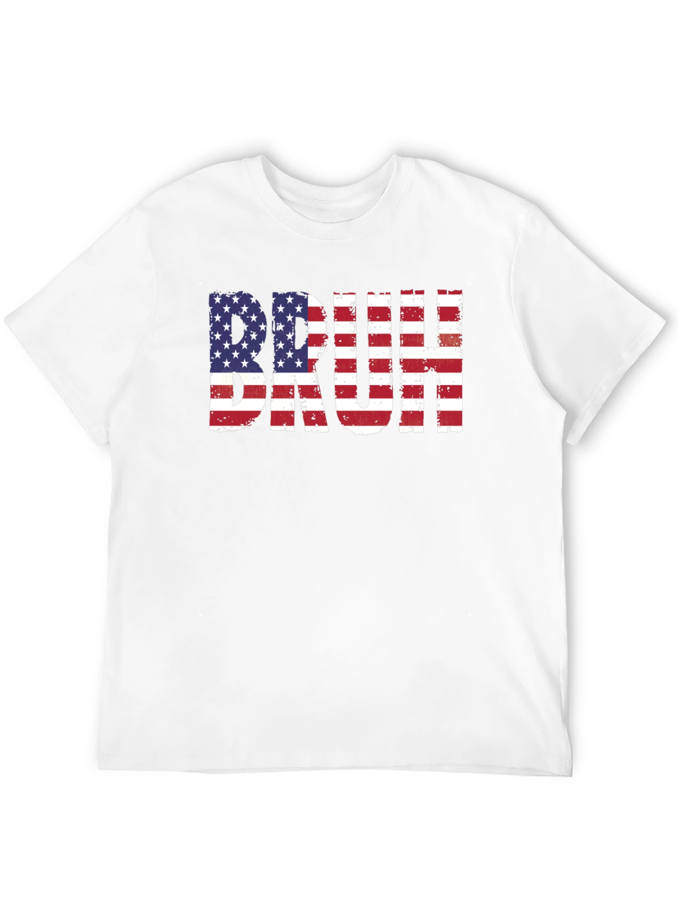 Bruh American Flag Graphic T-Shirt